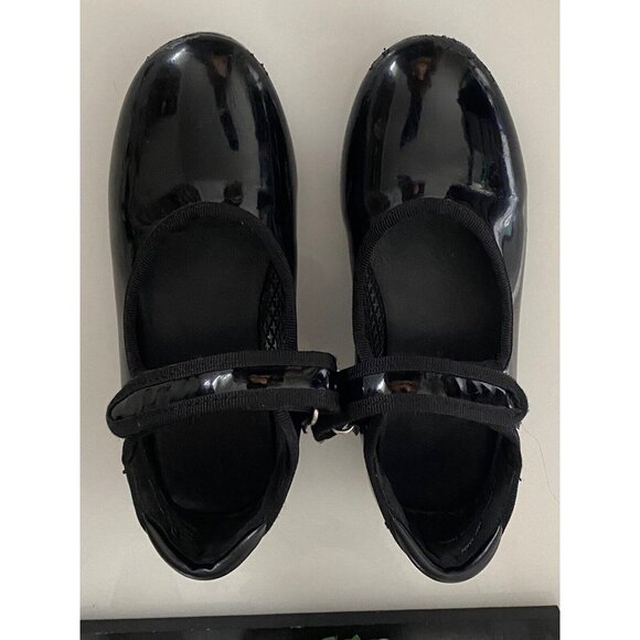 Freestyle by Danskin Tap Shoes Youth Size 10 Black Adjustable Strap Patent Shine - Picture 14 of 16